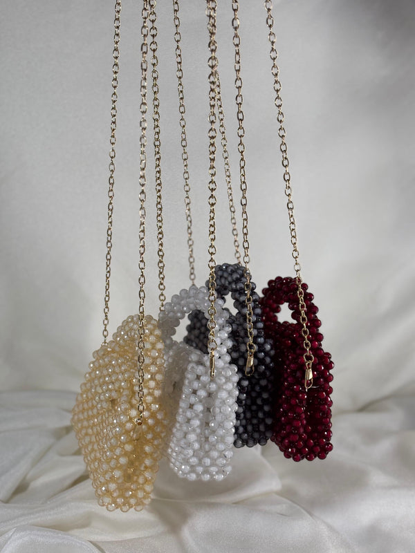 Handmade Crystal Mini Beaded Bag